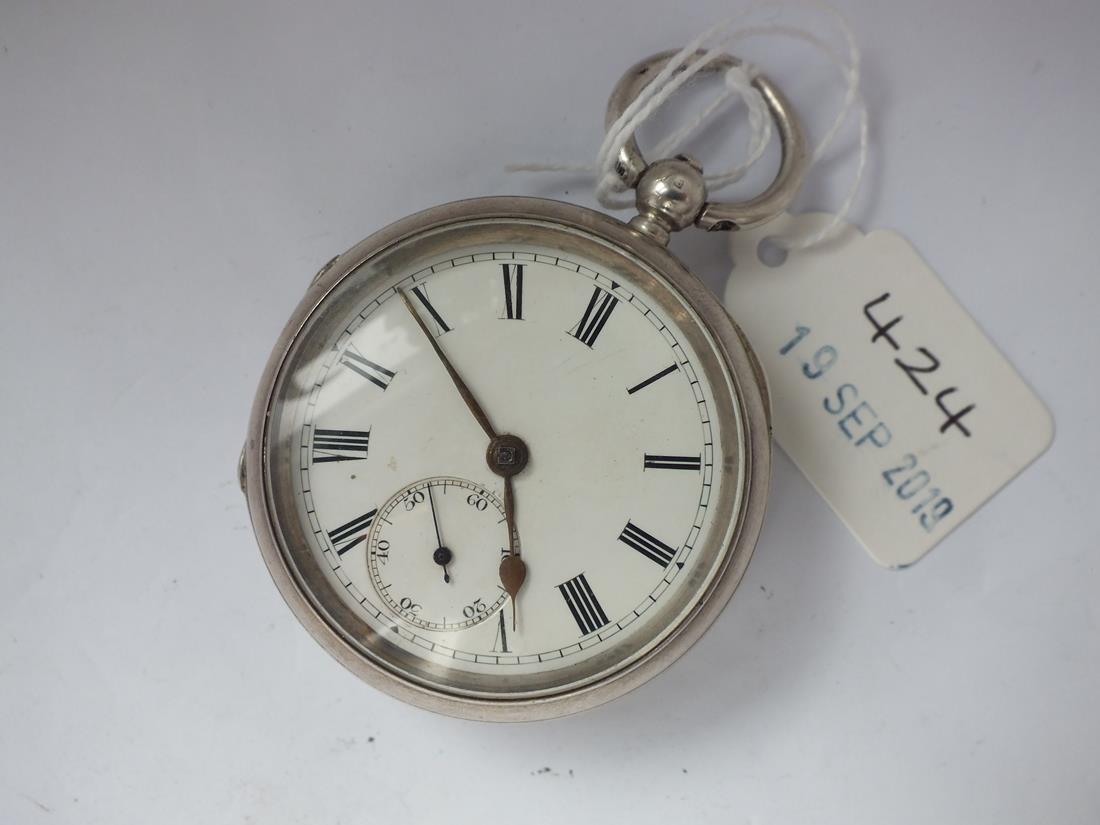 A Crisp gents silver pocket watch with seconds dial