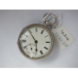 A Crisp gents silver pocket watch with seconds dial