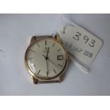OMEGA 9ct. gents automatic wrist watch with seconds sweep and date aperture with original OMEGA
