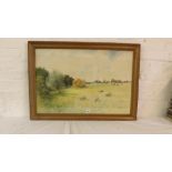 George Oyston 1889 – Sheep in a meadow.19” x 29” Signed and dated