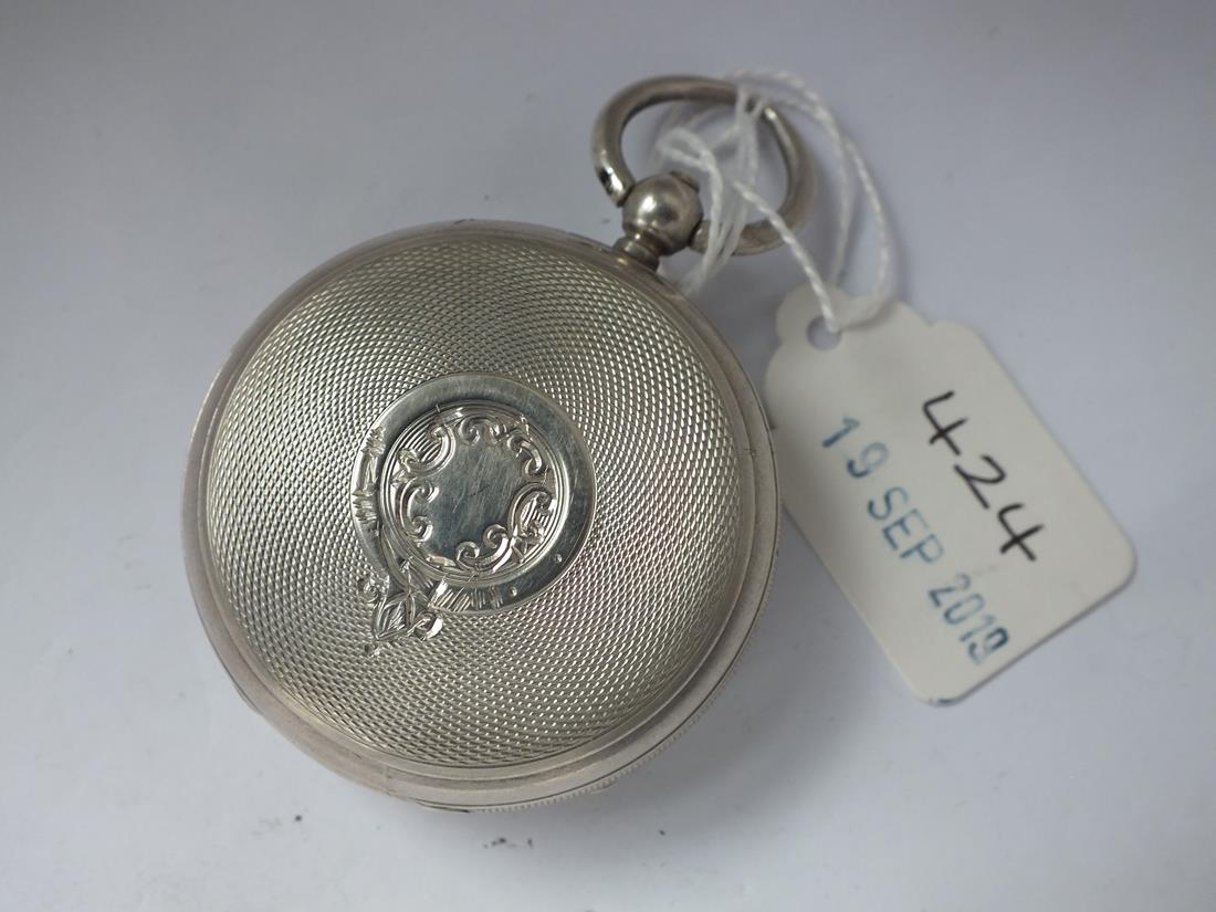 A Crisp gents silver pocket watch with seconds dial - Image 2 of 2