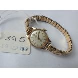Ladies TUDOR royal wrist watch with seconds sweep and flexible metal bracelet