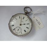 Good gents silver pocket watch by Brown of Minehead with seconds dial
