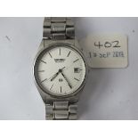 Gents Seiko quartz wrist watch with seconds dial and date aperture