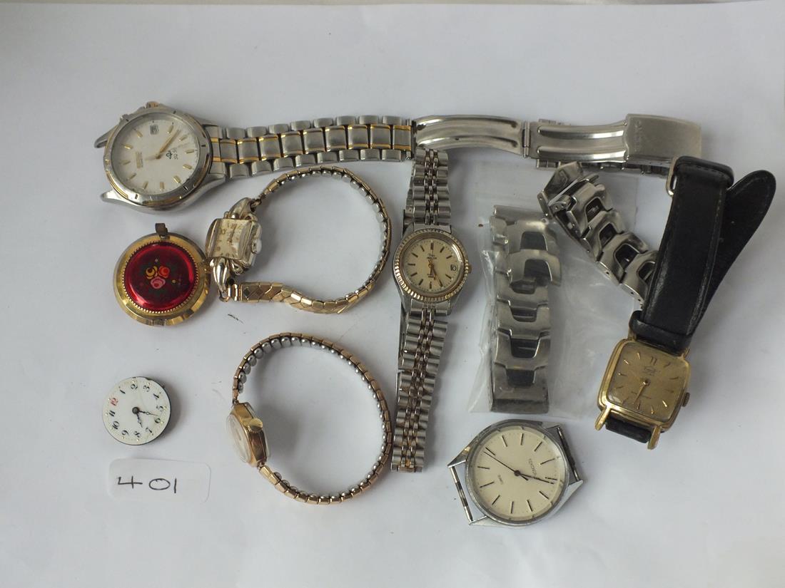 A bag of assorted gents and ladies watches