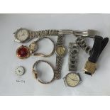 A bag of assorted gents and ladies watches