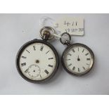 Gents silver pocket watch and ladies silver fob watch (A/F)