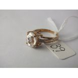 9ct large stone dress ring approx size N