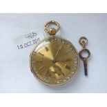 LATE GEORGIAN 18ct. GENTS FANCY POCKET WATCH by Robert Roskell of Liverpool, Chester hallmark