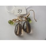 Pair French drop earrings