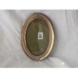 Oval photo frame with moulded margins, 8.5” high B’ham 1920