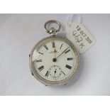 Gents silver pocket watch by Kay