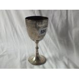 Victorian goblet with bright cut rim, 6” high Shef 1875 by JFF140g.