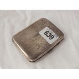 Cigarette case engine turned, 2.5” long B’ham 1922 by SML 70g.