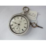 Silver pear cased pocket watch by Hood