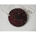 Large antique garnet brooch