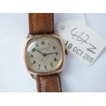 Vintage Audemars midi size 9ct. gents wrist watch