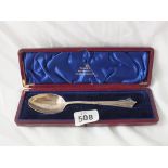 Boxed christening spoon, Shef 1903 by JDS 28g.