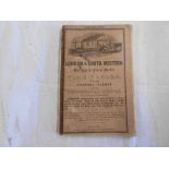 EARLY RAILWAY TIMETABLE London & South Western Railway & Steam Packet Time Table 1848, London,