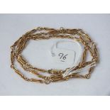 9ct fancy link neck chain 24" long 14.9g