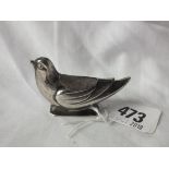 Unusual pin cushion in the form of a dove, 2.5” long import mark