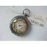 Victorian ladies fob watch with star burst bezel