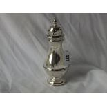 Baluster shaped sugar caster, 6.5” high B’ham 105g.