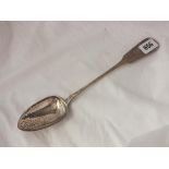 Exeter. Fiddle pattern basting spoon, 1840 by JS 105g.