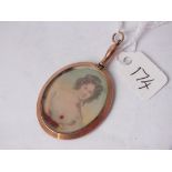 Antique 9ct mirror/picture locket