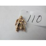 Small 9ct lady charm