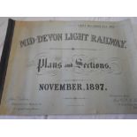 RAILWAYS Mid-Devon Light Railway Plans and Sections November 1897 obl. fol. orig. printed wrps. 1
