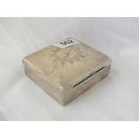 Rectangular wafer box with hinged cover, 3” wide 100g.