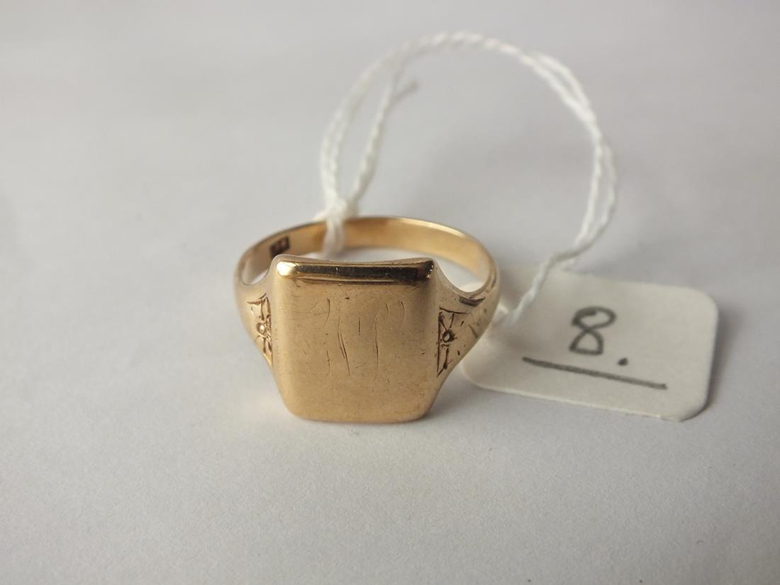 A 9ct. signet ring 5.3g. size V+ - Image 2 of 2