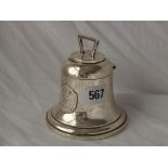Bell shaped inkwell, 4.5” high B’ham