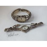 1960’s ladies Avia silver wrist watch and another