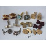 Eight pairs of assorted cufflinks