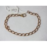 9ct curb link bracelet 7.7g