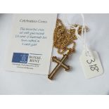 9ct & diamond Royal Mint celebration cross 6g inc