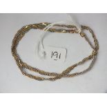 9ct two colour gold necklace 6g