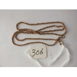 9ct rope twist neck chain 2.9g