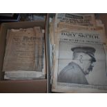 NEWSPAPERS a collection of 100+ c.1900 – 1950’s, WWI, WWII, Abdication, Conquest of Everest etc.