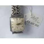 Rectangular metal cased Tudor gents wrist watch