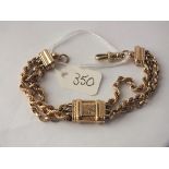 Fancy 9ct bracelet 17.4g