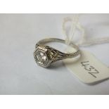 Another Art Deco diamond ring set in platinum, size I