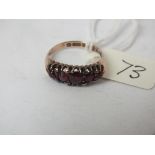 9ct garnet ring approx size J