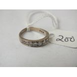 18ct gold diamond half hoop ring