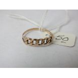 9ct curb link ring 1.3g approx size P