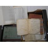 EPHEMERA a box incl. 1871 m/s journal of journey from Liverpool to Queenstown N.Z. on the ‘Java’,