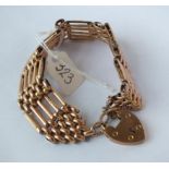 9ct. gate bracelet 23g.