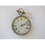 Scottish silver pocket watch by Brison